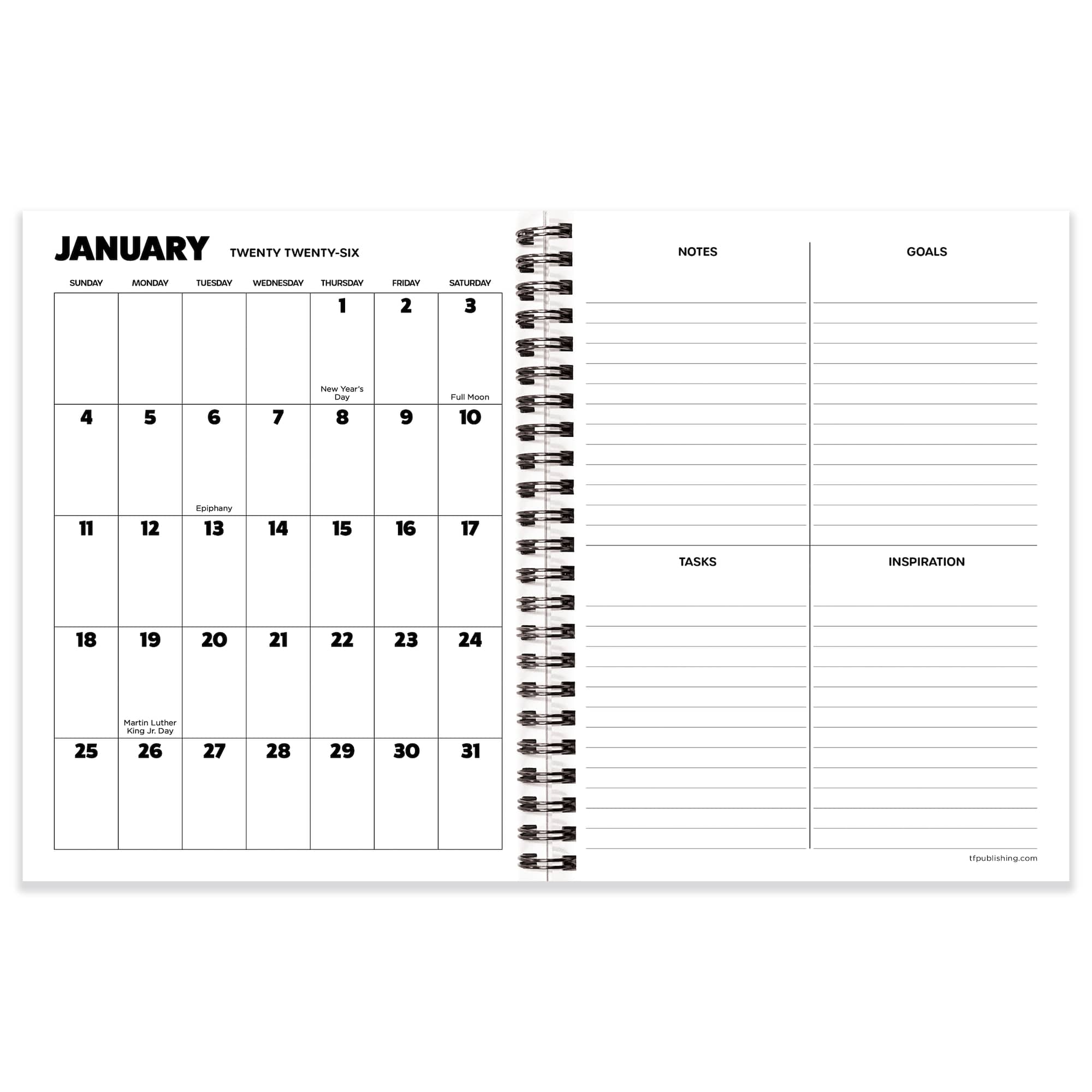 2026 Maxine Medium Weekly Monthly Planner